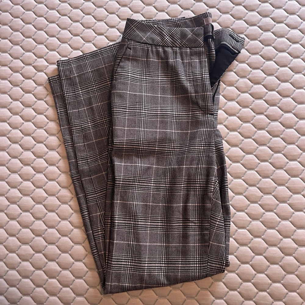 H&M Plaid Tailored Pant, 0